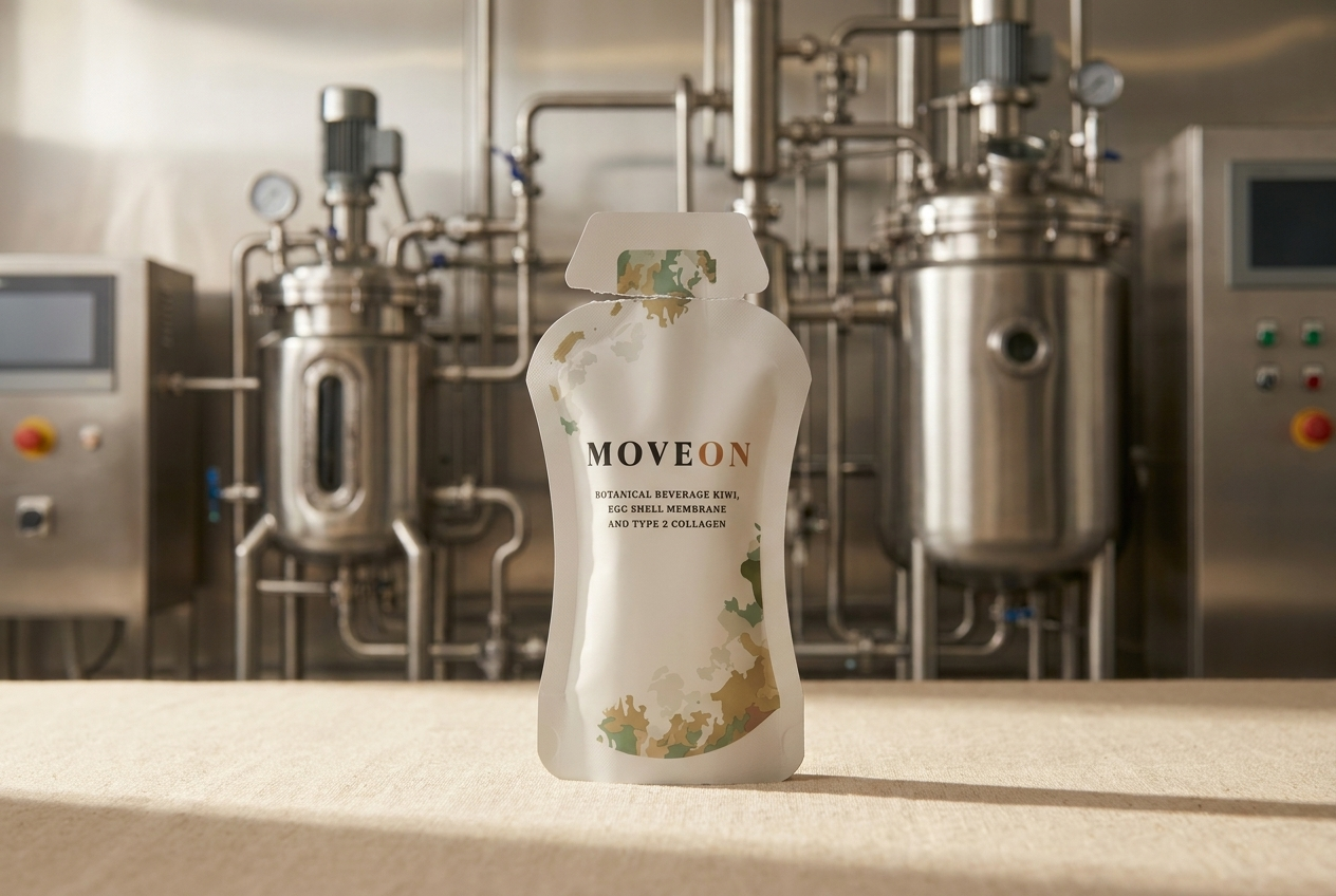 MoveOn sachet and manufacturing line
