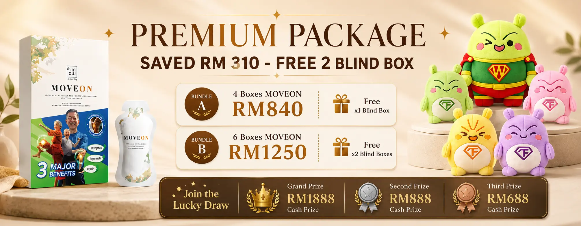 MoveOn and LiveOn package promotion — Starter Pack, Pro Pack and Premium Pack